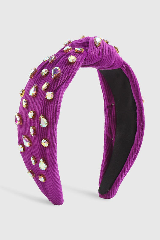 Corduroy Rhinestone Headband