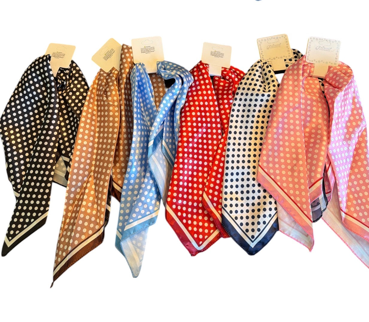 Polka Dot Bag Scarfs