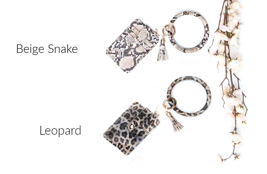 Animal Print - Key Ring Wallet Bracelet
