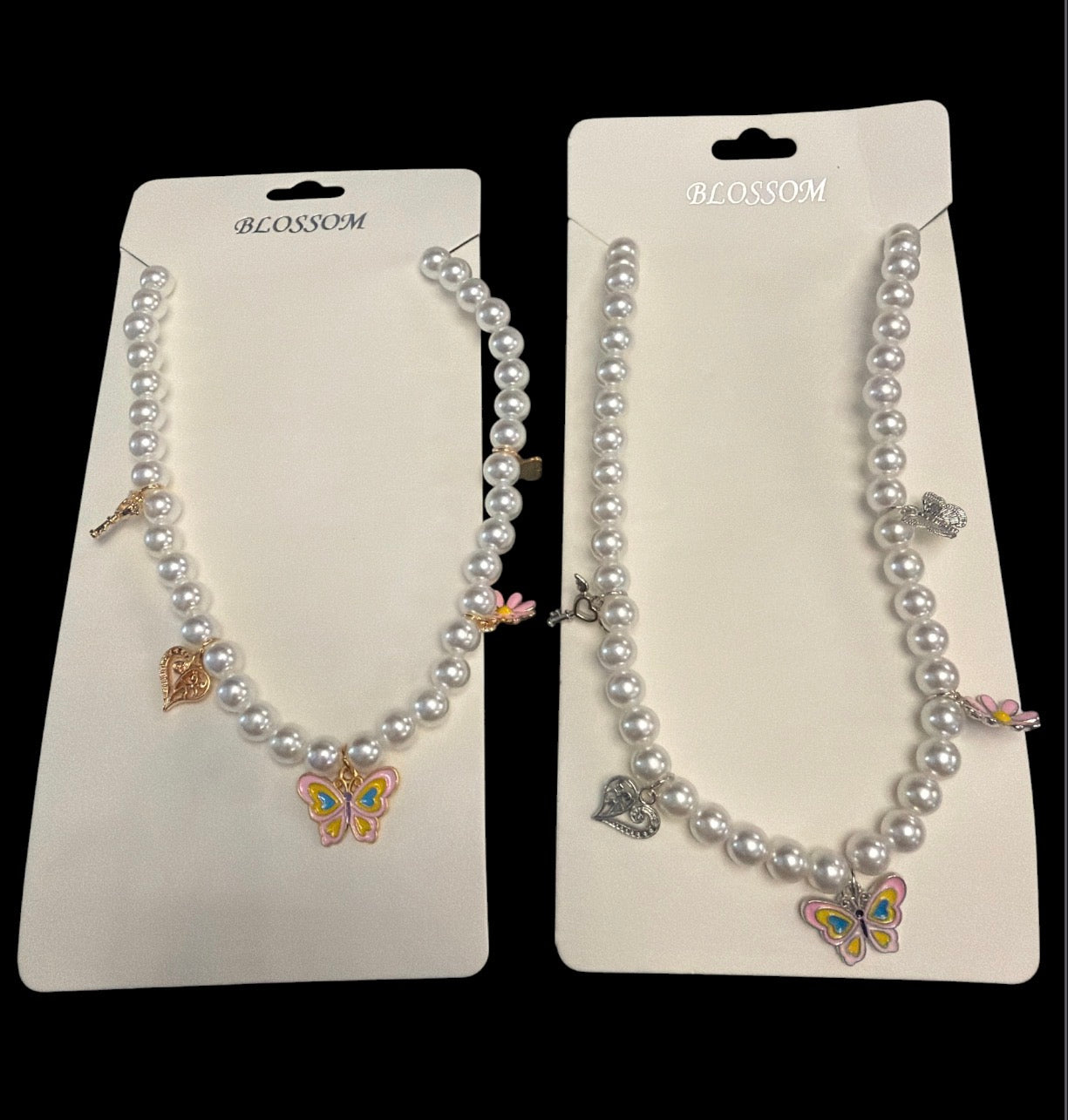 Pearl Butterfly Charm Necklace