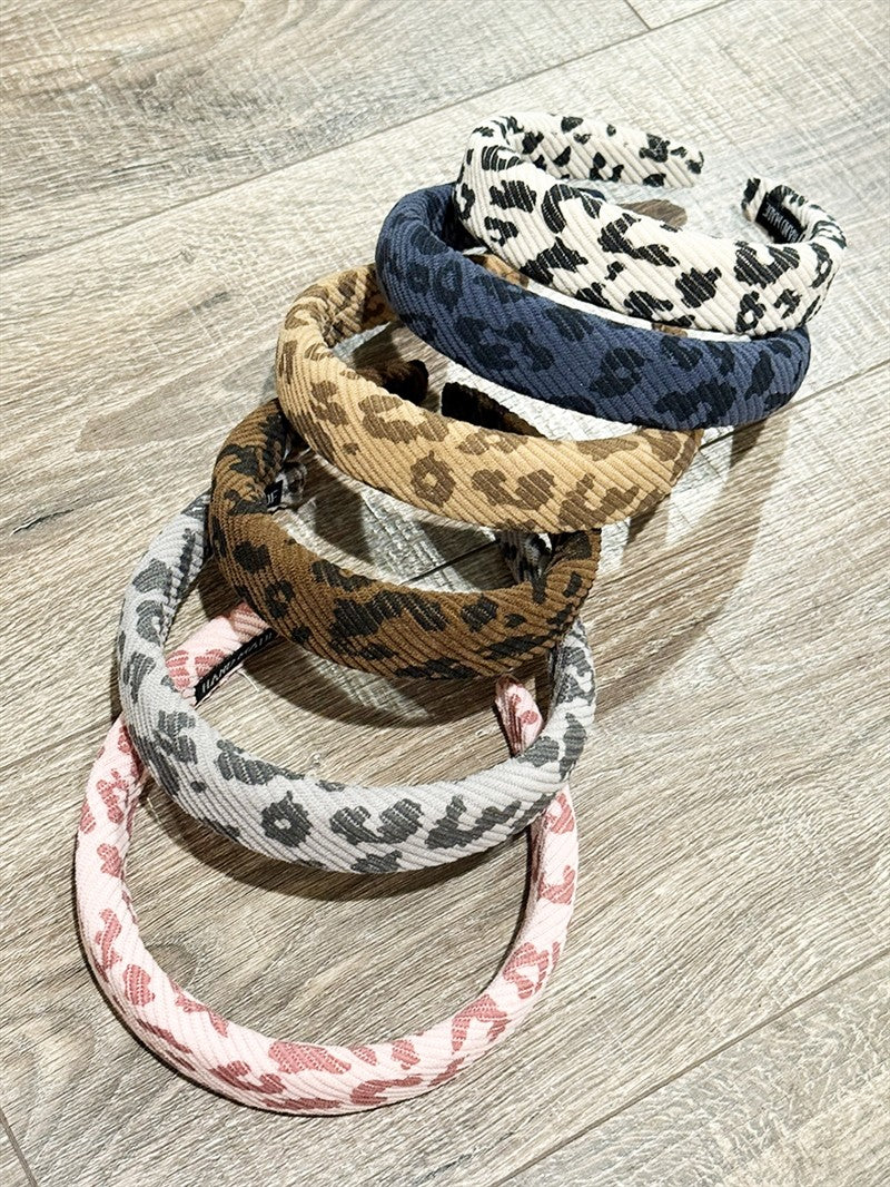 Soft Padded Leopard Print Headband