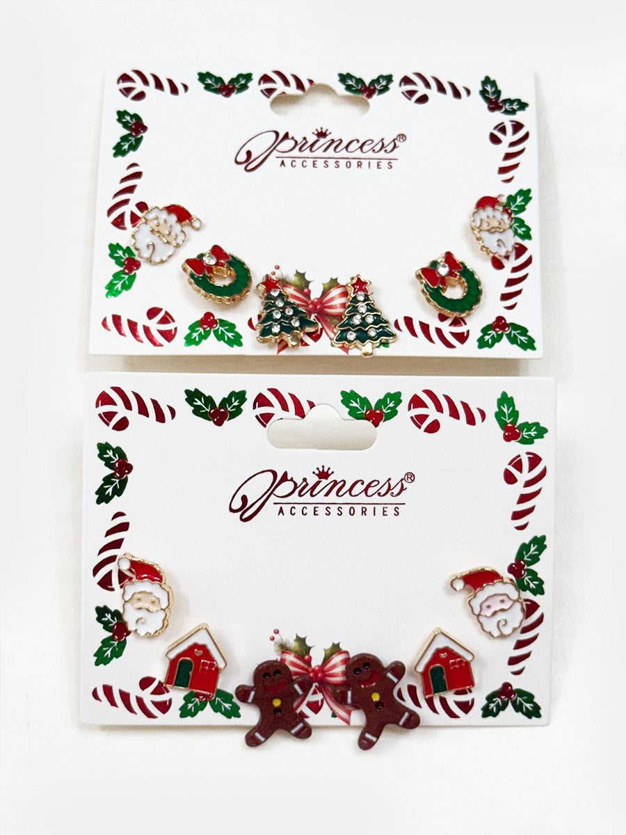 Cute Christmas Theme Sparkly Earrings