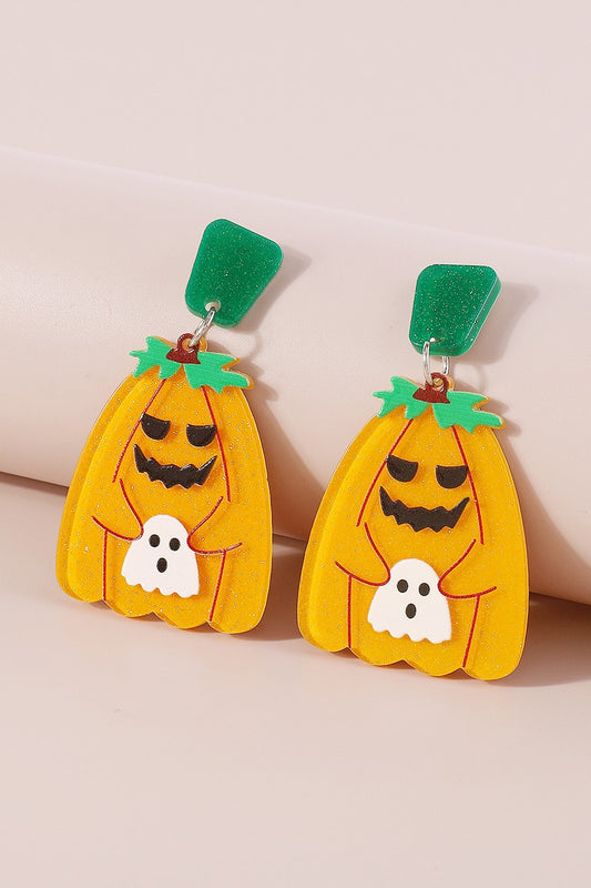 Halloween Pumpkin Drop Earrings