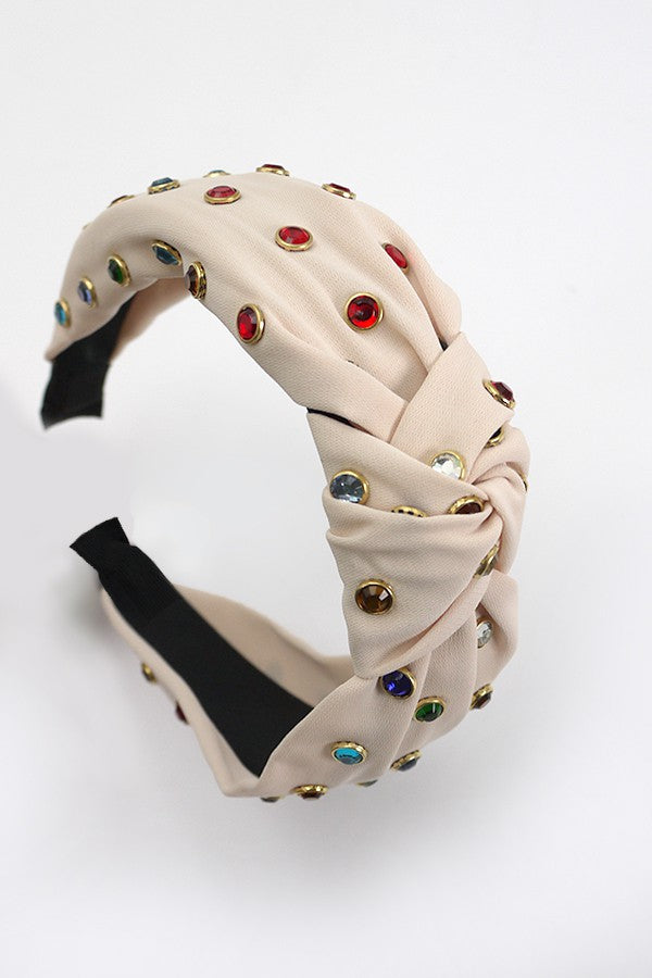 Rhinestone Wide Knotted Headband