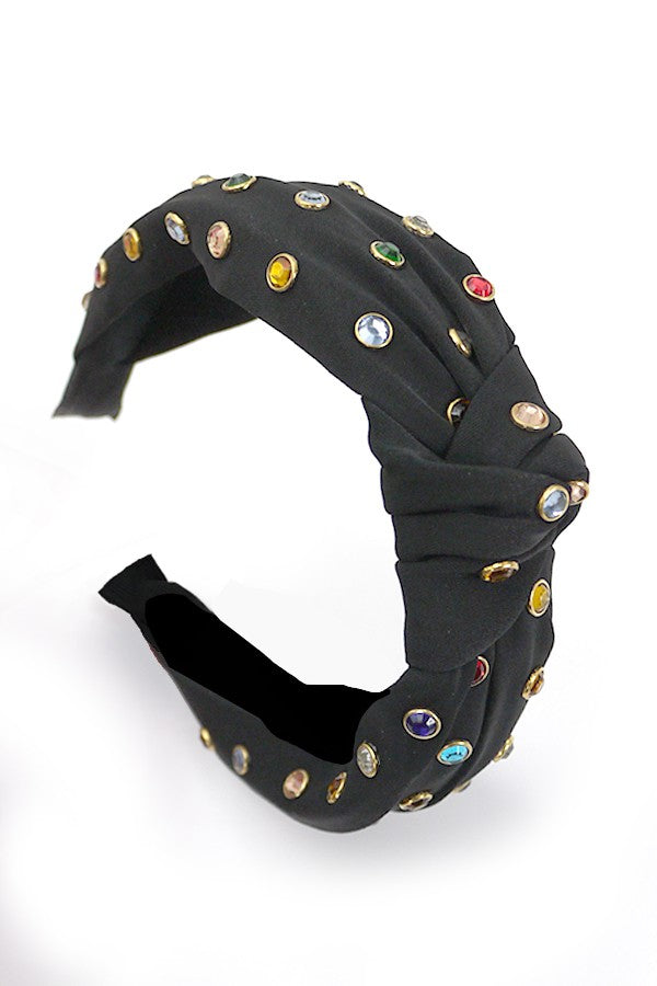 Rhinestone Wide Knotted Headband