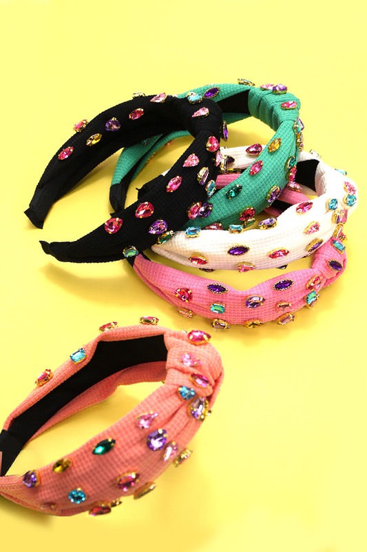Rhinestone Knotted Headband