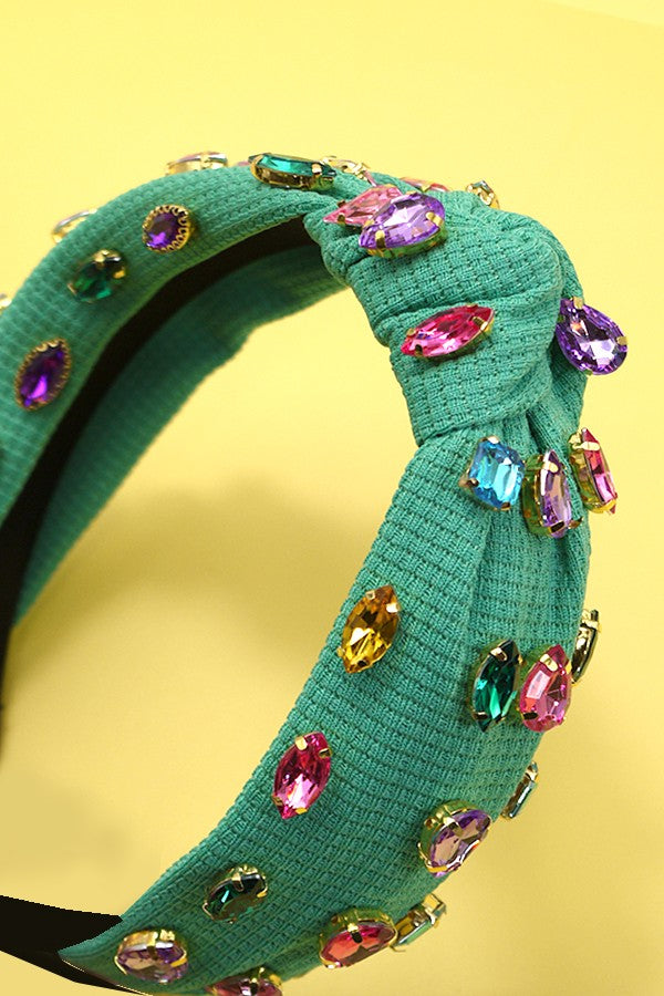 Rhinestone Knotted Headband