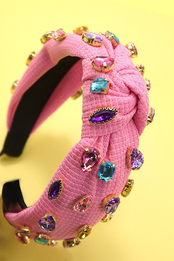 Rhinestone Knotted Headband