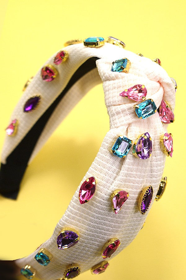 Rhinestone Knotted Headband