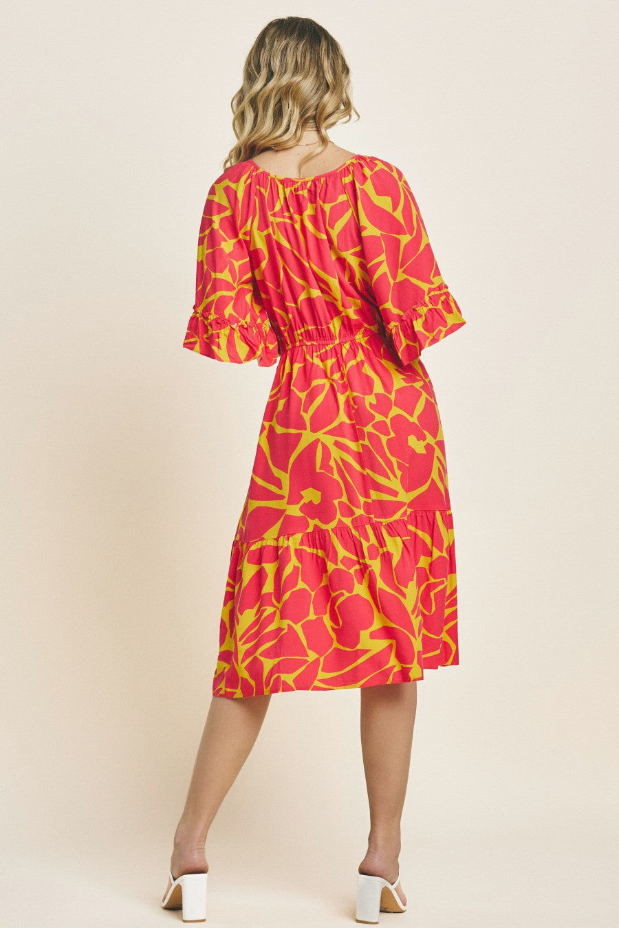 Plus Geo Pattern Midi Dress