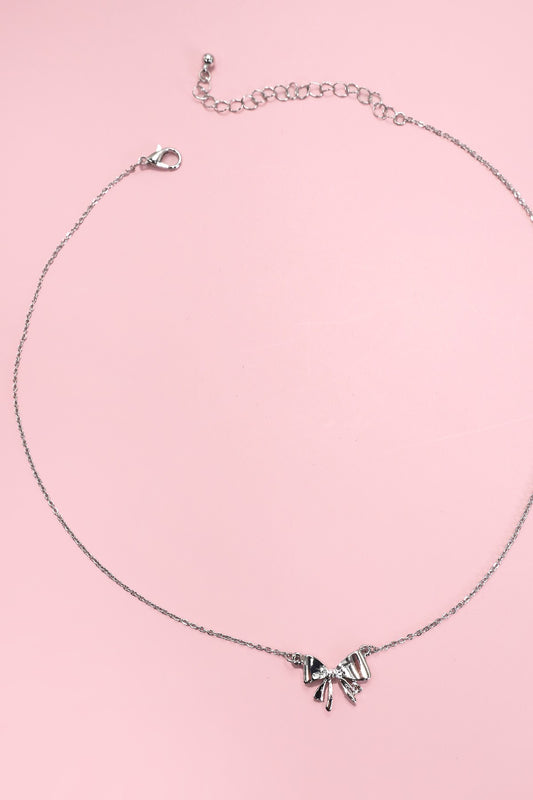 Mini Bow Ribbon Necklace