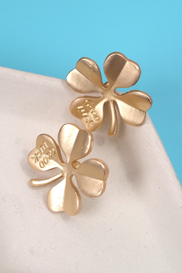 Good Luck St Patrick's Stud Earrings