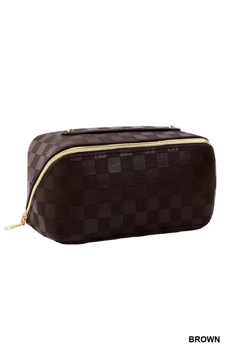 Vegan Leather Makeup Bag