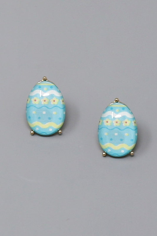 Easter Egg Acrylic Stud Earrings