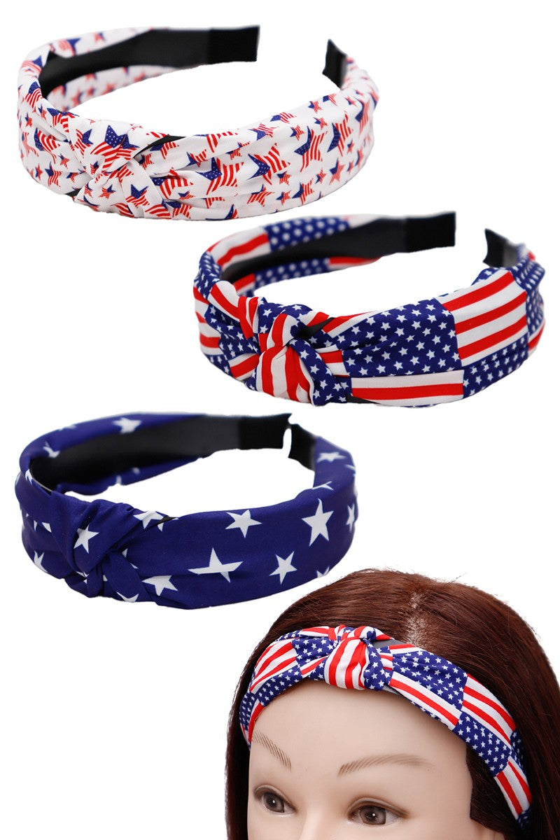 American Flag Twist Headband