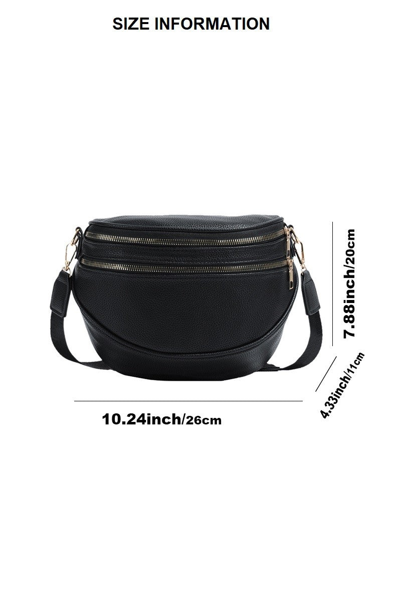 Vegan Leather Multi Pocket Crossbody