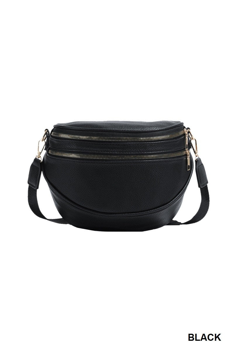 Vegan Leather Multi Pocket Crossbody