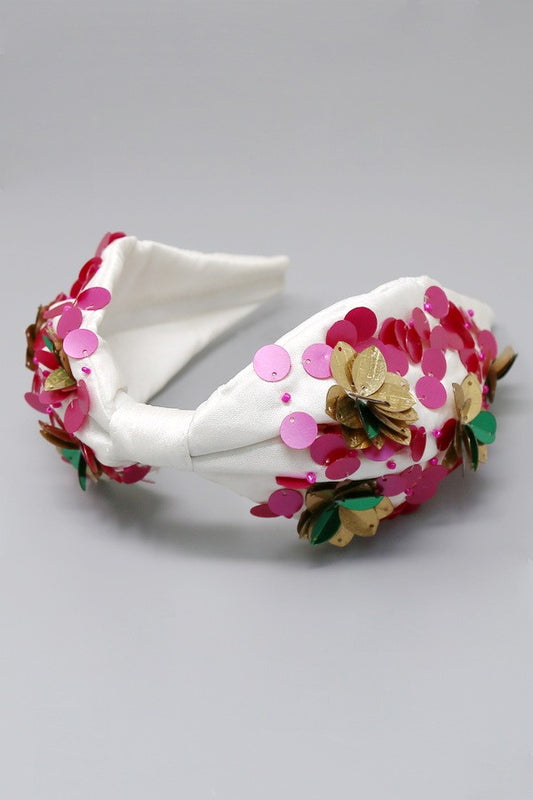 Sequin Bead Embellished Headband