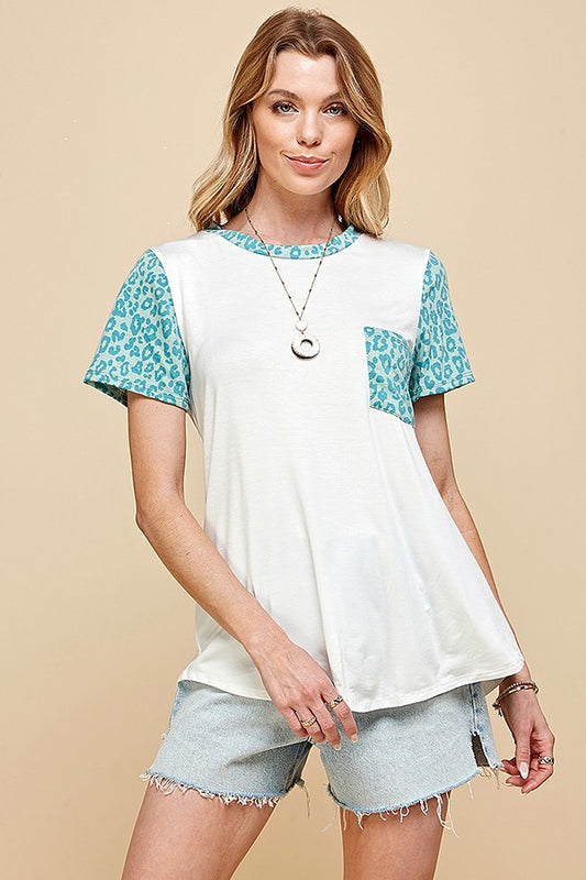 Animal Round Neck Top