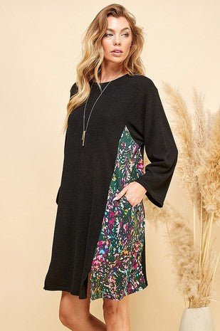 Leaf Print Tunic Dress