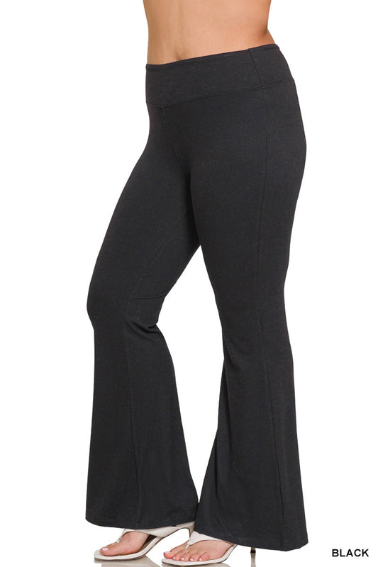 Plus Buttery Soft Flare Leg High Waist Pants