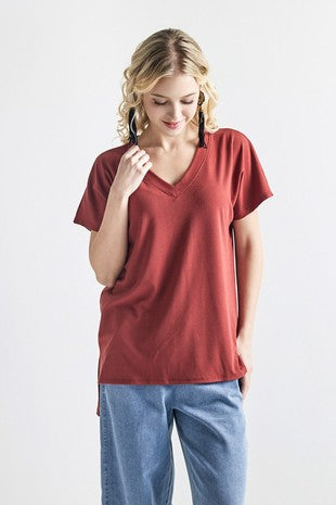 Ribbed Dolman Sleeve Top
