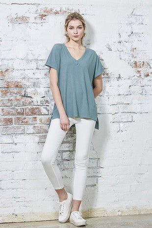 Ribbed Dolman Sleeve Top