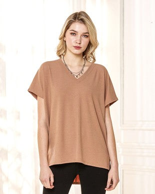 Ribbed Dolman Sleeve Top