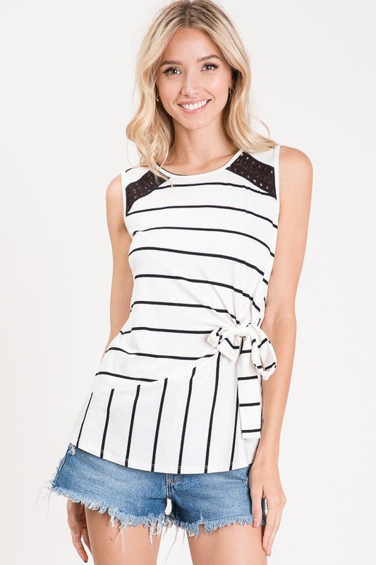 Striped Sleeveless Top