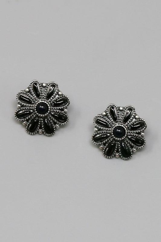 Western Vintage Flower Stud Earrings