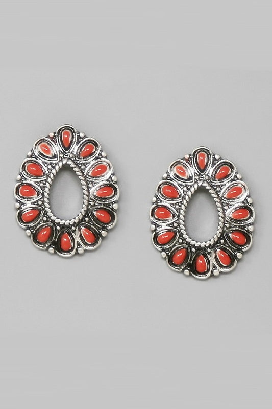 Western Teardrop Vintage Stud Earrings