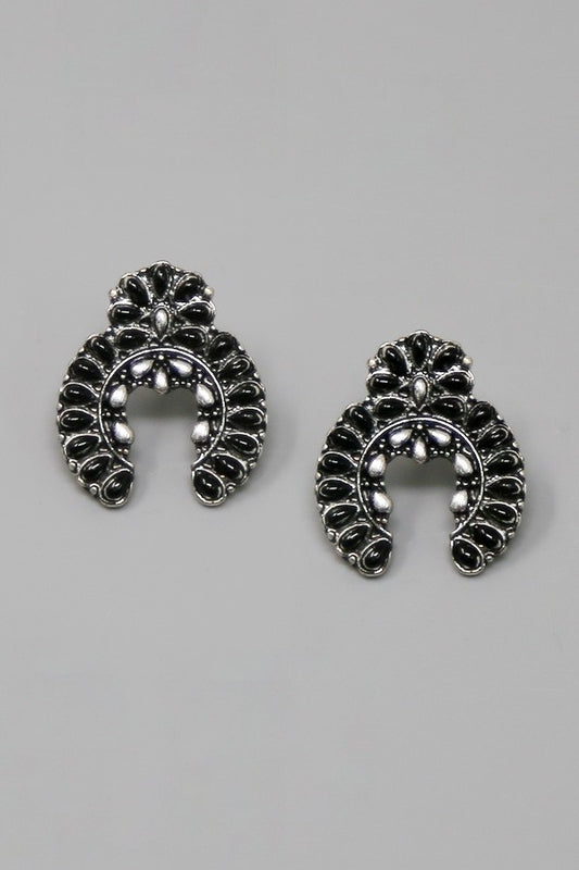 Western Floral Stud Earrings