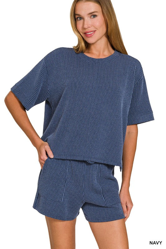 Zenana Ribbed Set