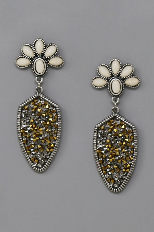 Western Floral Dangle Earrings