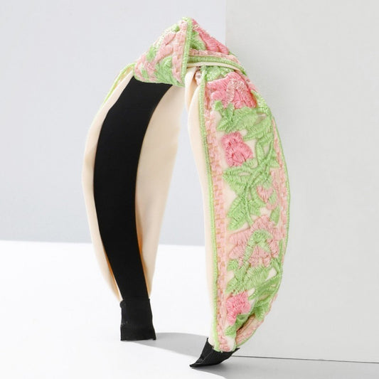Floral Embroidery Headband
