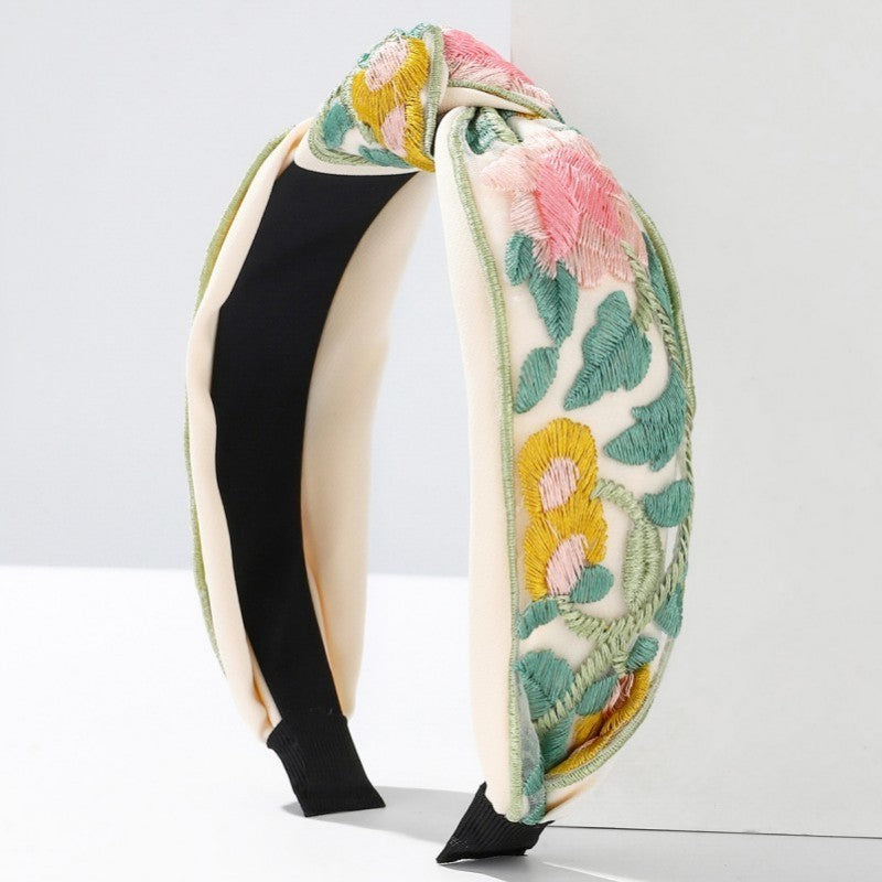 Floral Embroidery Headband