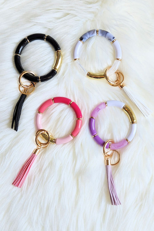 Key Ring Bracelet Tassel Keychain