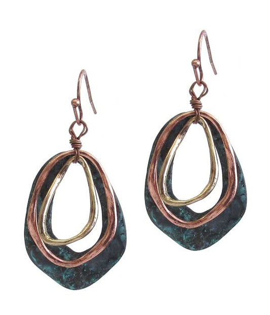 Metal Rustic Metal Earring