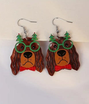 Christmas Dog Earring