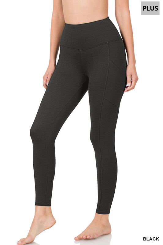 Pockets Microfiber Full Length Leggings