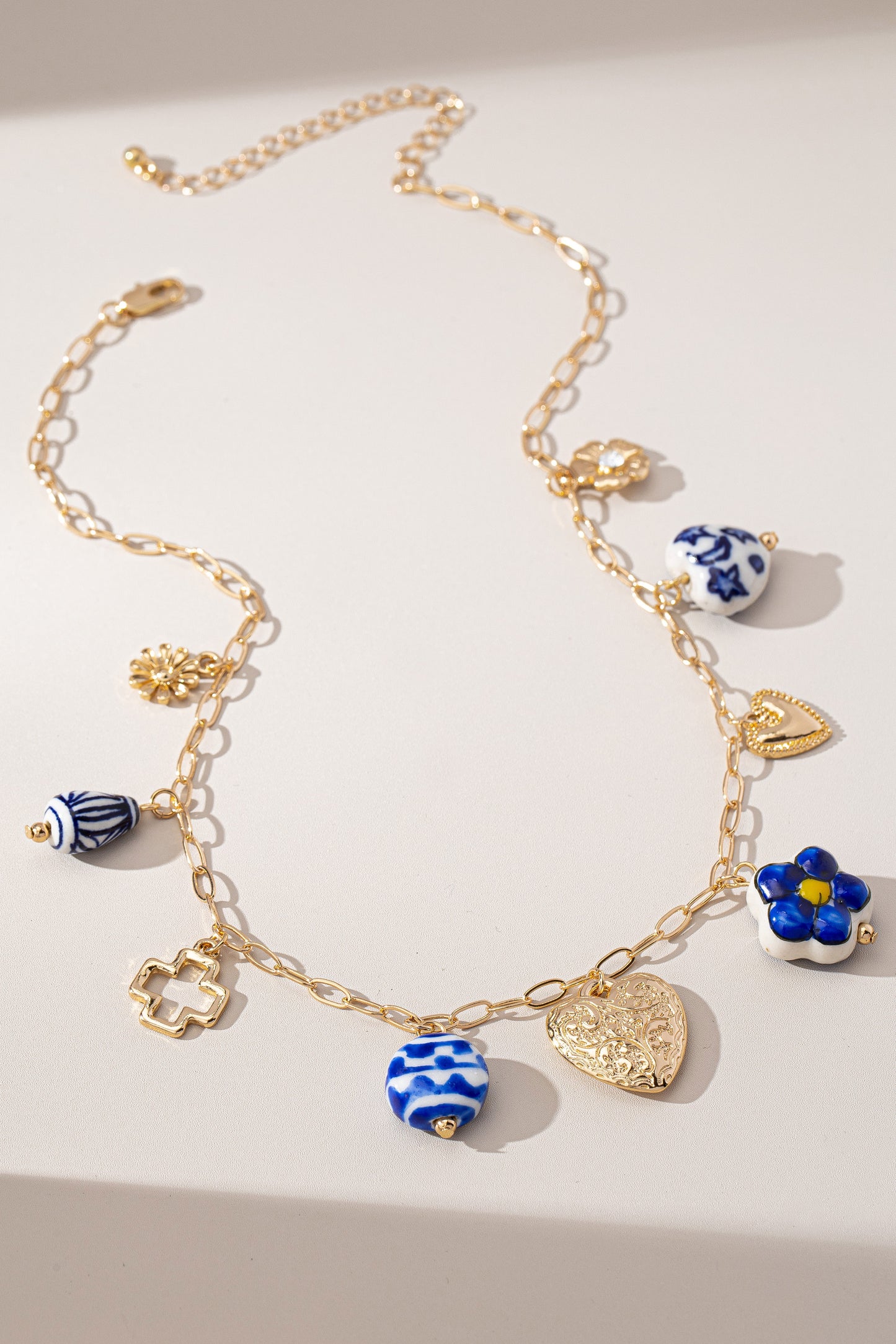 Blue Blossom Charm Necklace