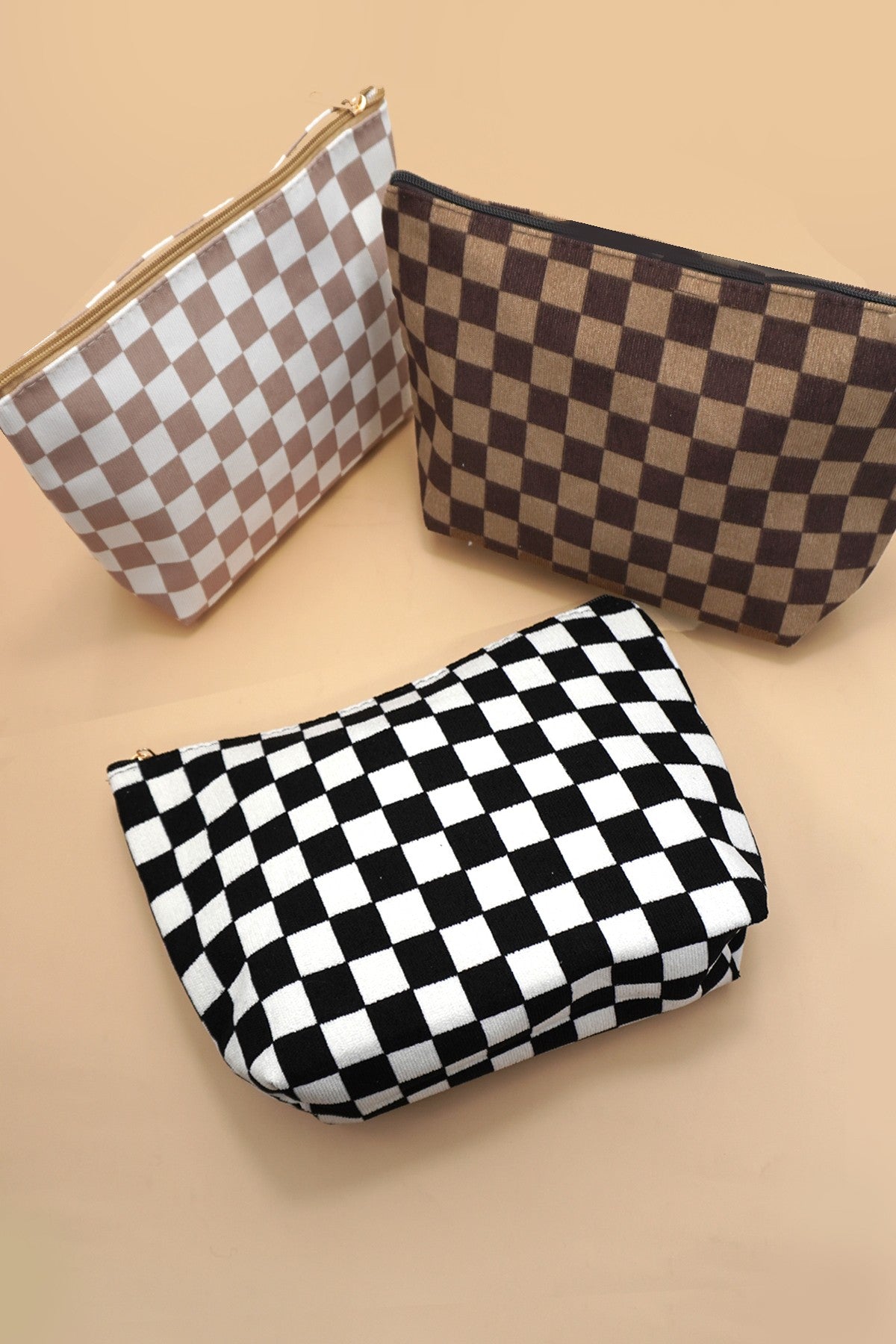 Travel Checker Cosmetic Bag