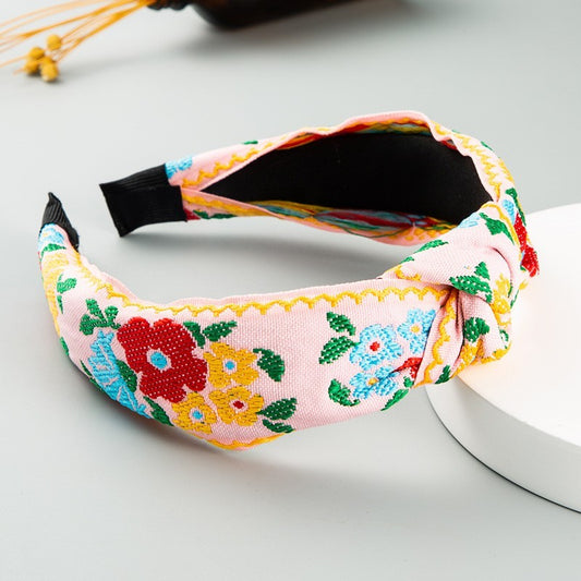 Floral Embroidery Headband