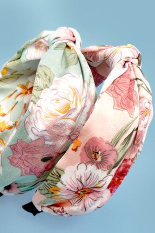 FLORAL VINTAGE SATIN HEADBAND