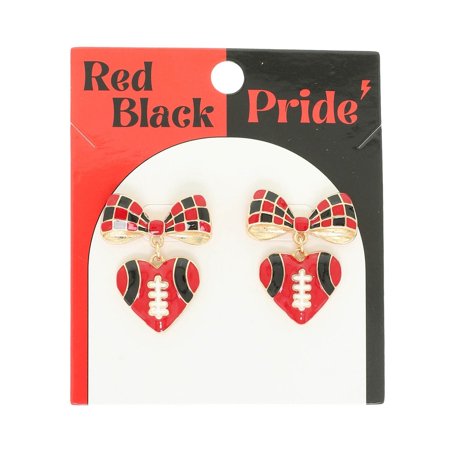 Gameday Heart Football Earrings