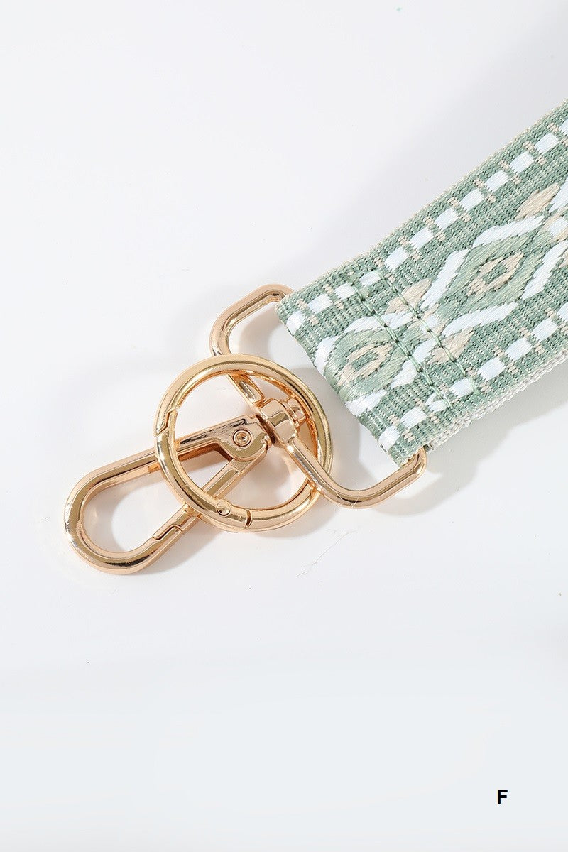 Jacquard Weave Wristlet Keychains