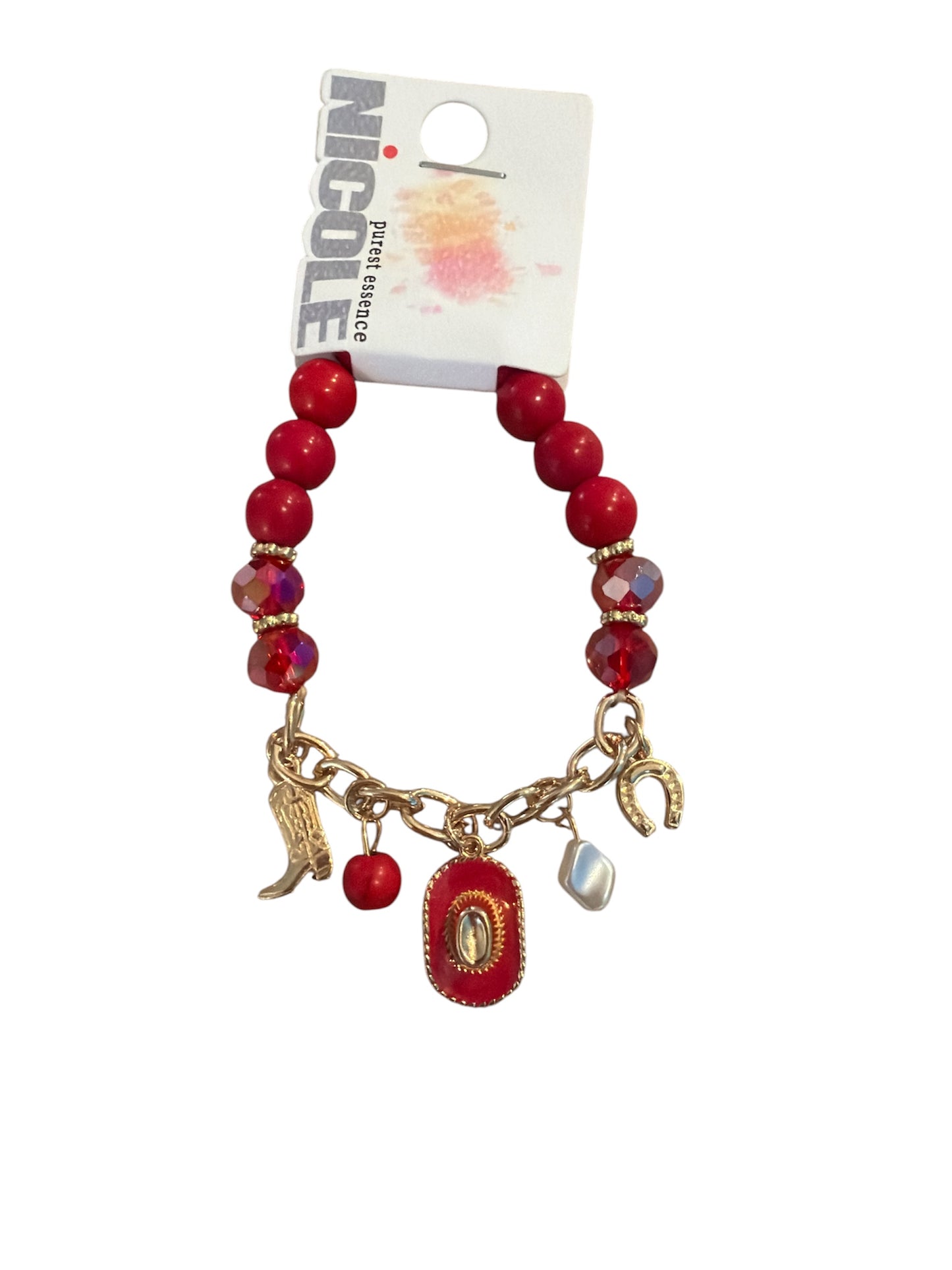 Western Stretchy Charm Bracelet Gold
