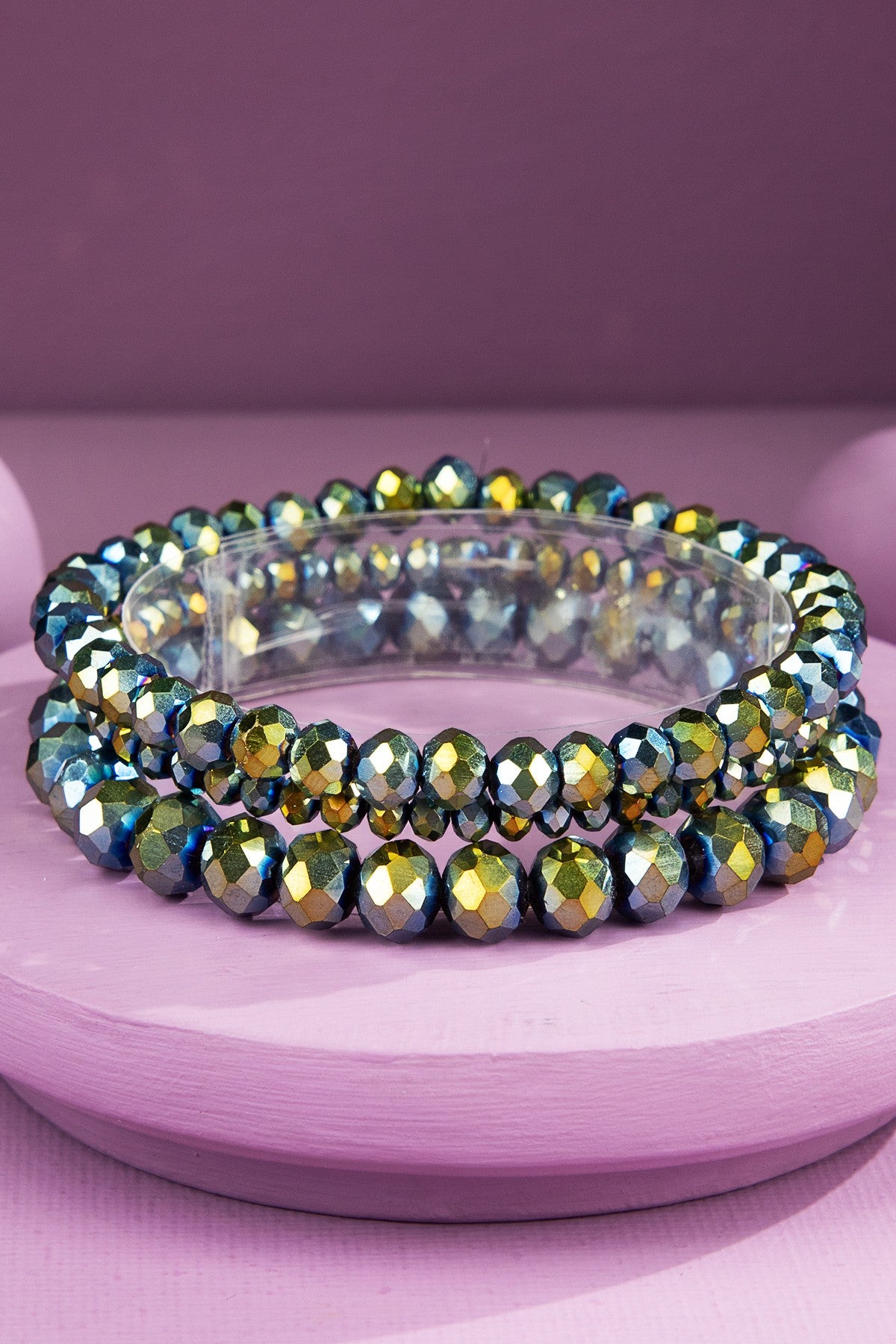 3 Glass Bracelet Stack