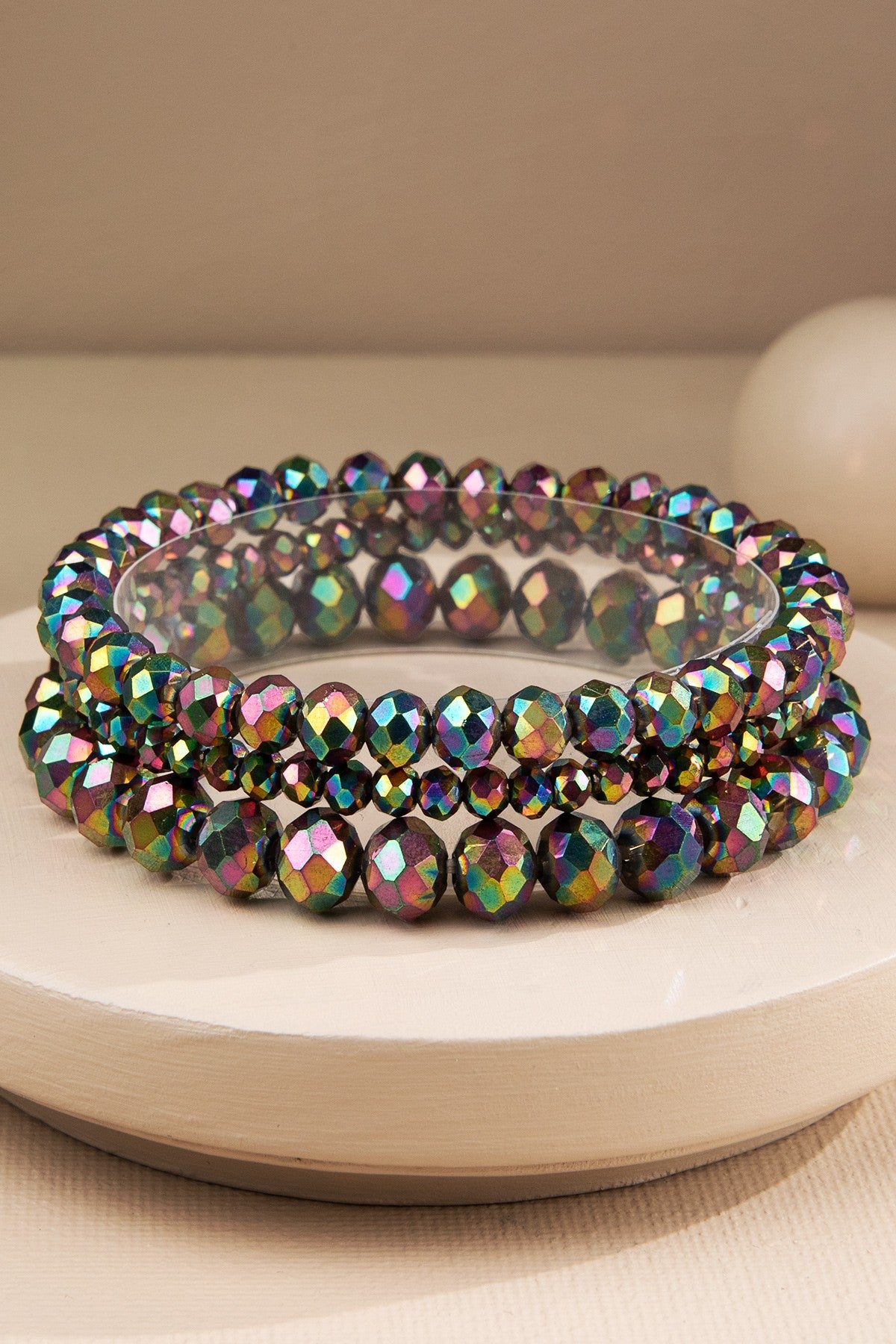 3 Glass Bracelet Stack