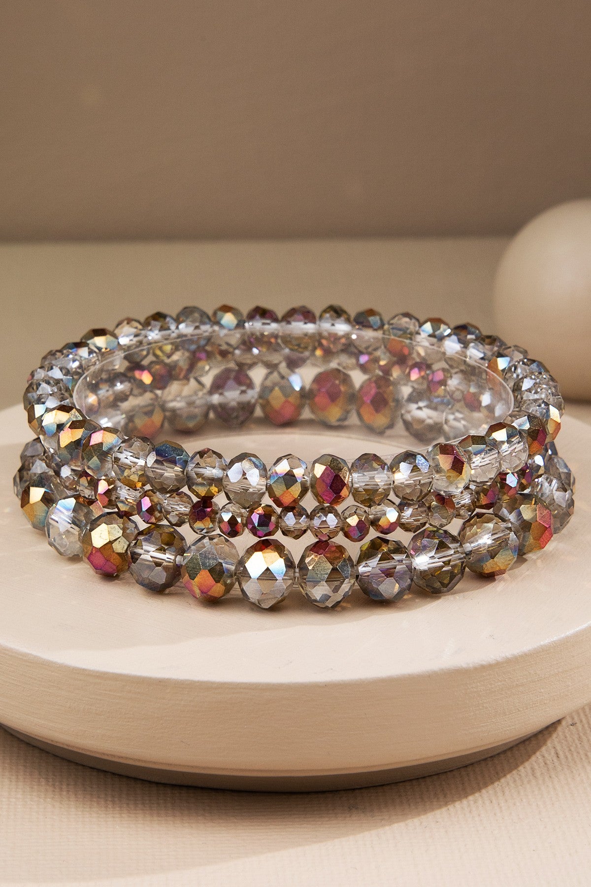 3 Glass Bracelet Stack